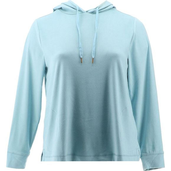 Sweat à Capuche Zippé LOGO By Lori Goldstein, Bleu, Taille M, Pour Femme